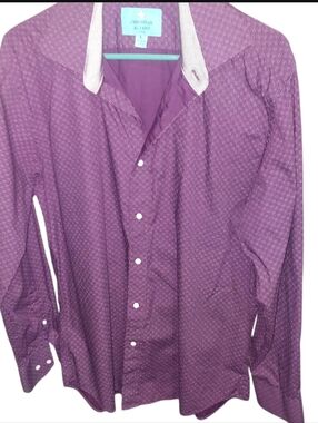 Christian Aujard Mens Long Sleeve Print Button Down